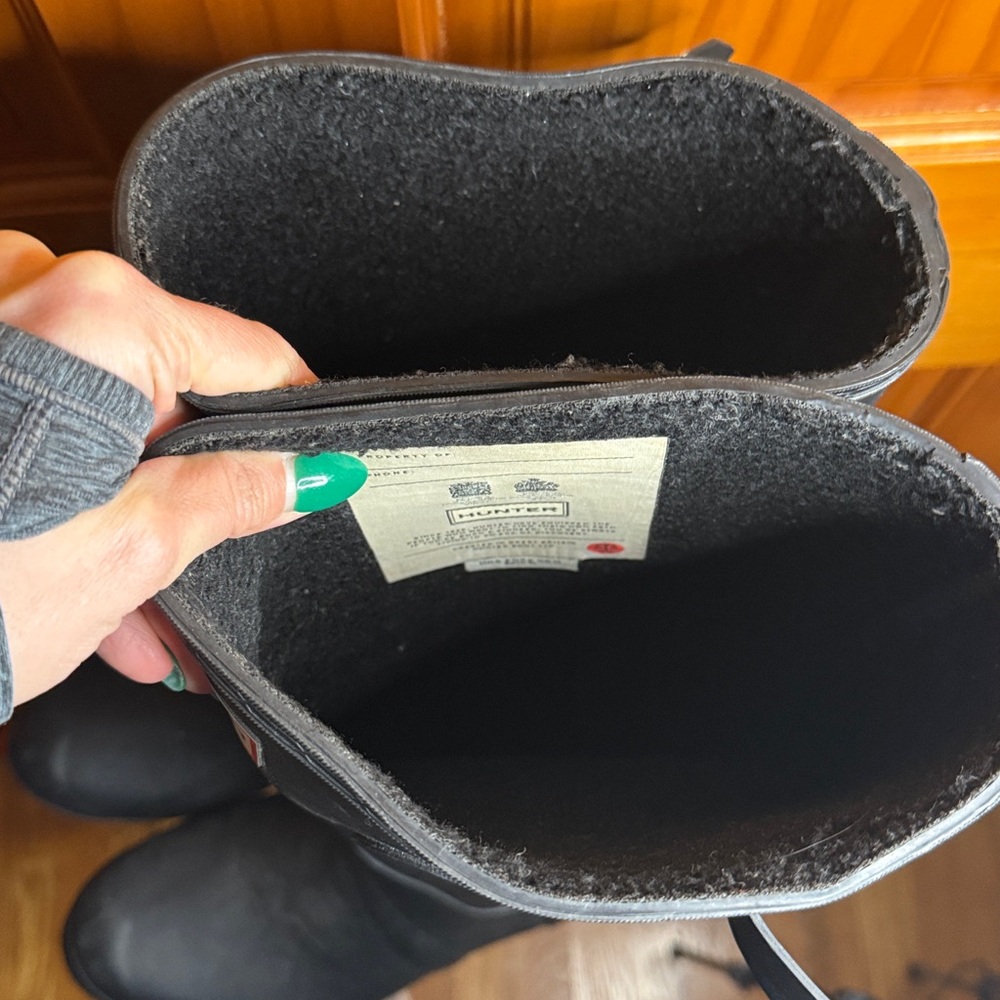 Hunter INSULATED Original Tall Rain Boots Matte Black Women’s Size 11 - Picture 8 of 8